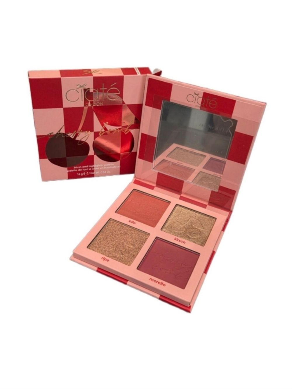CIATE LONDON Cherry Bomb Blush and Highlighter Palette in Medium Dark 16g NIB